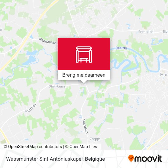 Waasmunster Sint-Antoniuskapel kaart