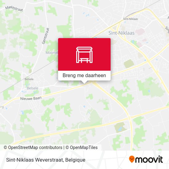 Sint-Niklaas Weverstraat kaart
