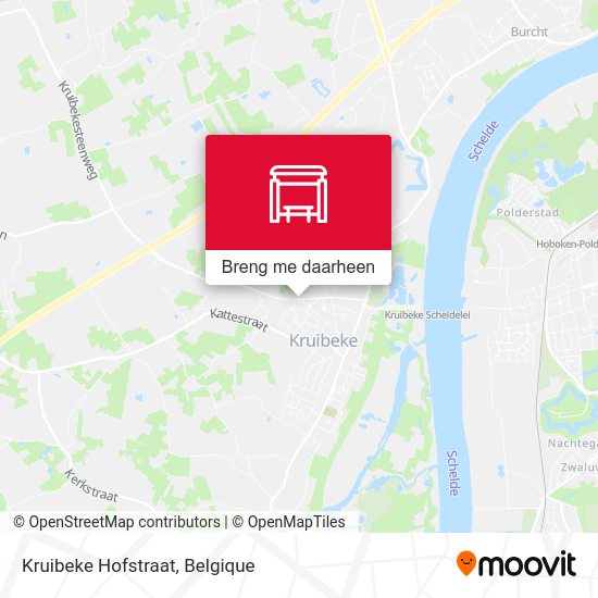 Kruibeke Hofstraat kaart