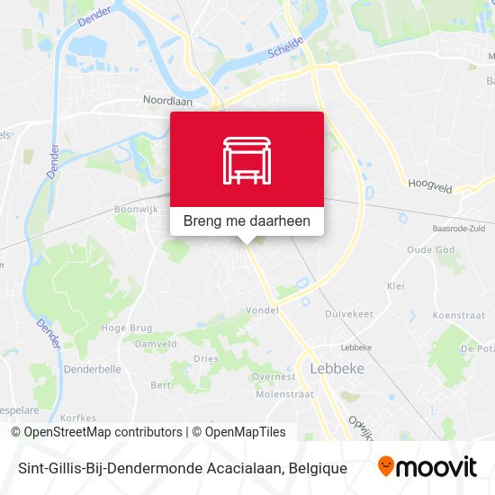 Sint-Gillis-Bij-Dendermonde Acacialaan kaart