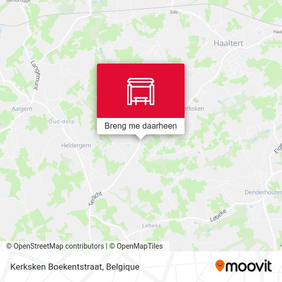 Kerksken Boekentstraat kaart