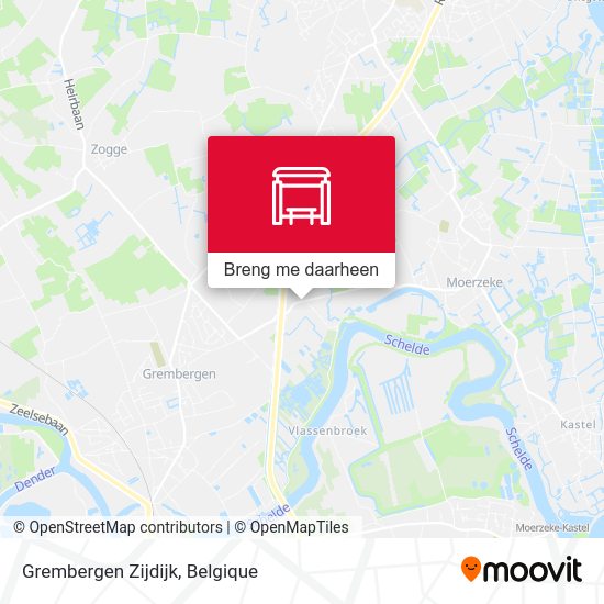 Grembergen Zijdijk kaart