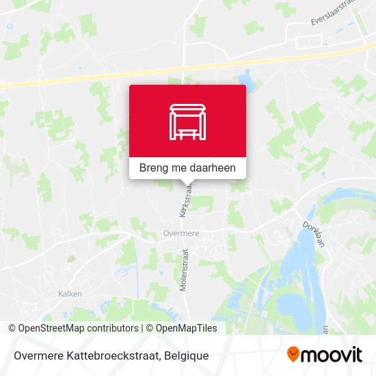 Overmere Kattebroeckstraat kaart