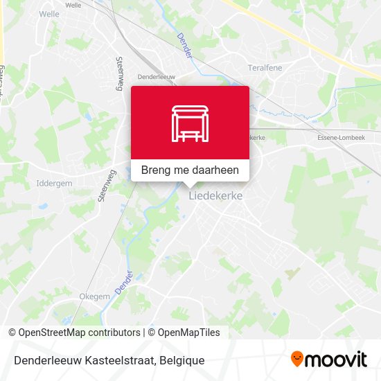 Denderleeuw Kasteelstraat kaart