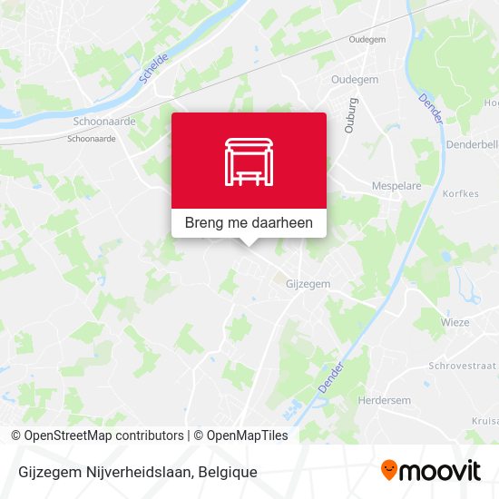 Gijzegem Nijverheidslaan kaart