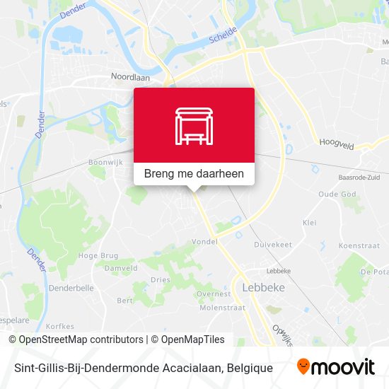 Sint-Gillis-Bij-Dendermonde Acacialaan kaart