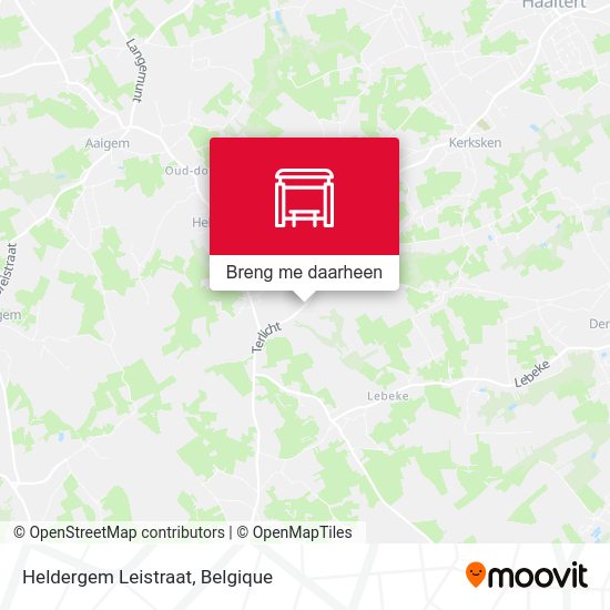 Heldergem Leistraat kaart