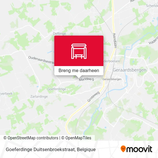 Goeferdinge Duitsenbroekstraat kaart