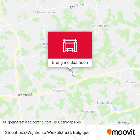 Steenhuize-Wijnhuize Winkelstraat kaart