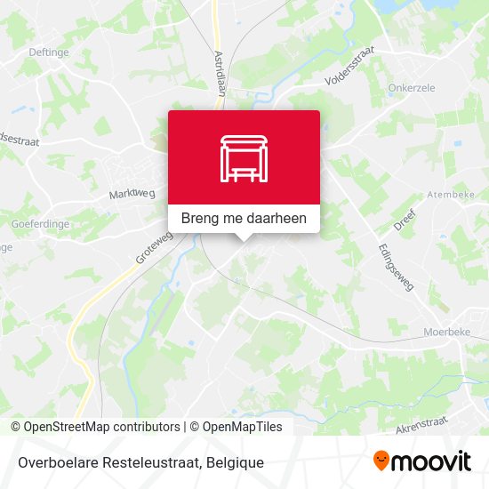 Overboelare Resteleustraat kaart