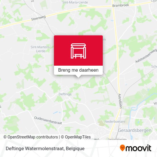 Deftinge Watermolenstraat kaart