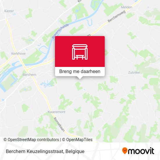 Berchem Keuzelingsstraat kaart
