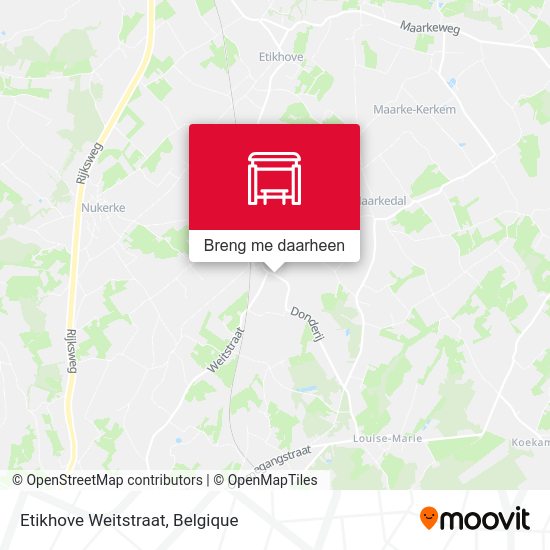 Etikhove Weitstraat kaart