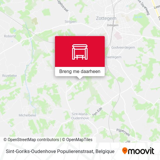 Sint-Goriks-Oudenhove Populierenstraat kaart
