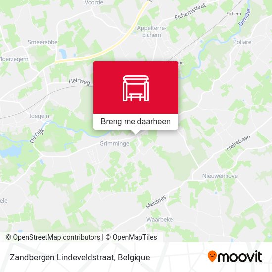 Zandbergen Lindeveldstraat kaart
