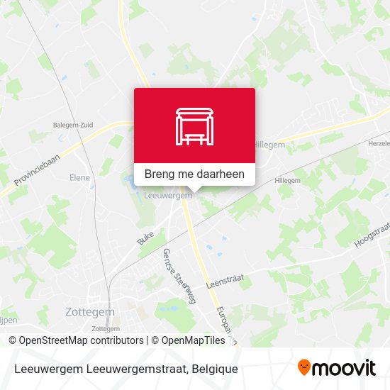 Leeuwergem Leeuwergemstraat kaart