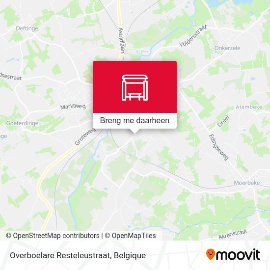 Overboelare Resteleustraat kaart