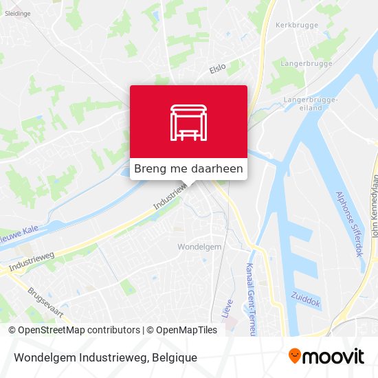 Wondelgem Industrieweg kaart