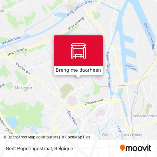 Gent Poperingestraat kaart