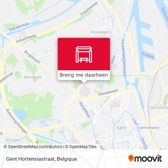 Gent Hortensiastraat kaart