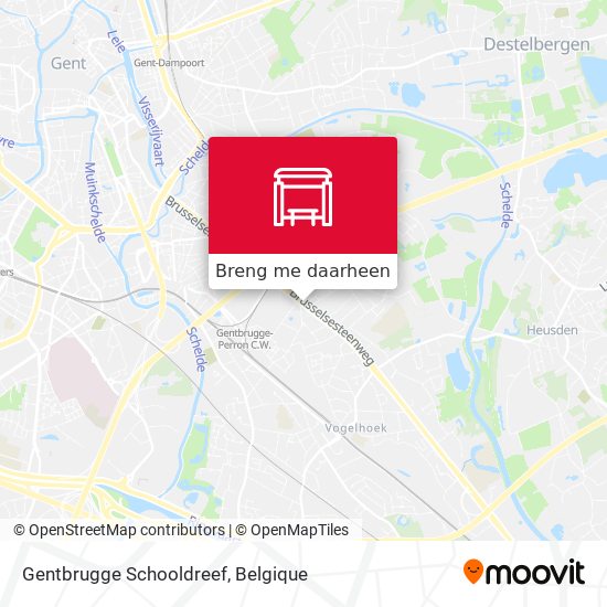 Gentbrugge Schooldreef kaart