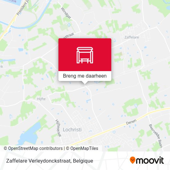 Zaffelare Verleydonckstraat kaart
