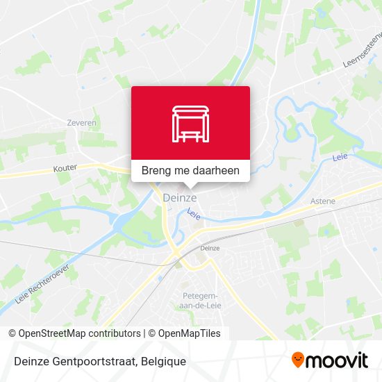 Deinze Gentpoortstraat kaart