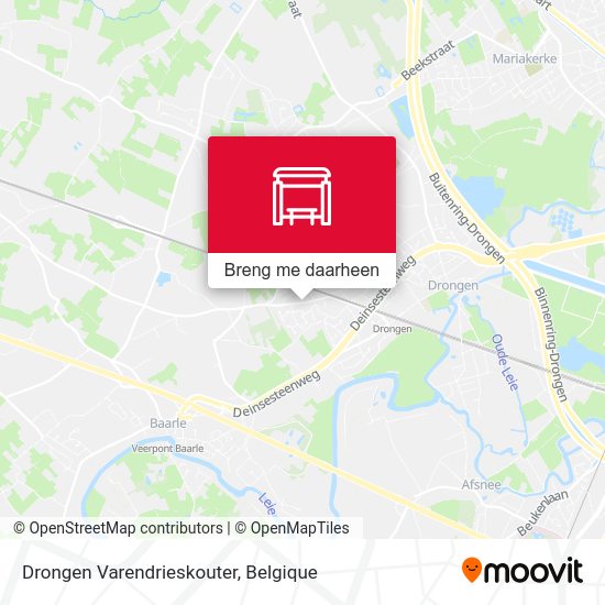 Drongen Varendrieskouter kaart