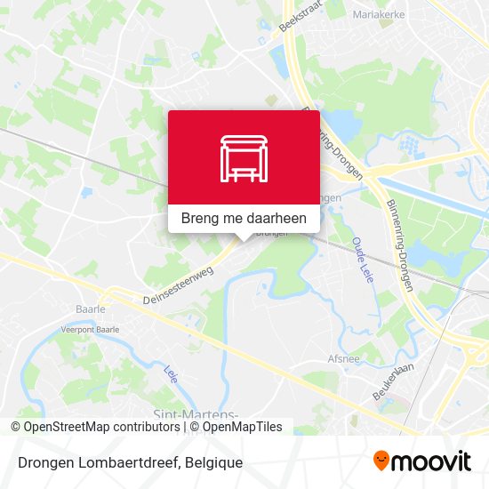 Drongen Lombaertdreef kaart