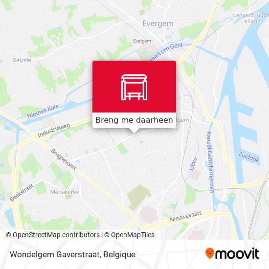 Wondelgem Gaverstraat kaart