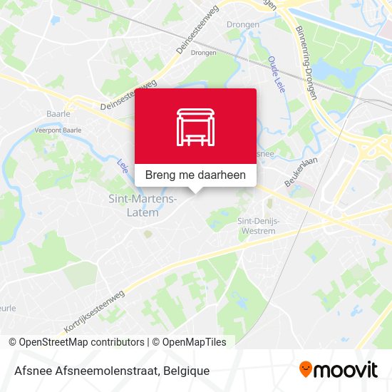 Afsnee Afsneemolenstraat kaart