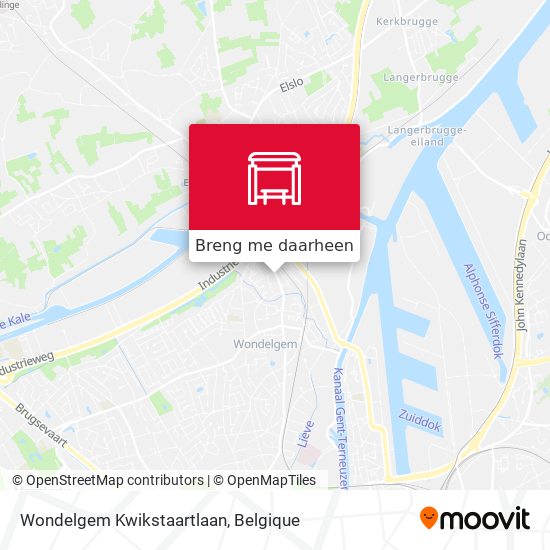 Wondelgem Kwikstaartlaan kaart