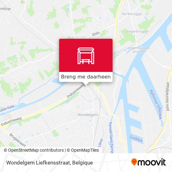 Wondelgem Liefkensstraat kaart