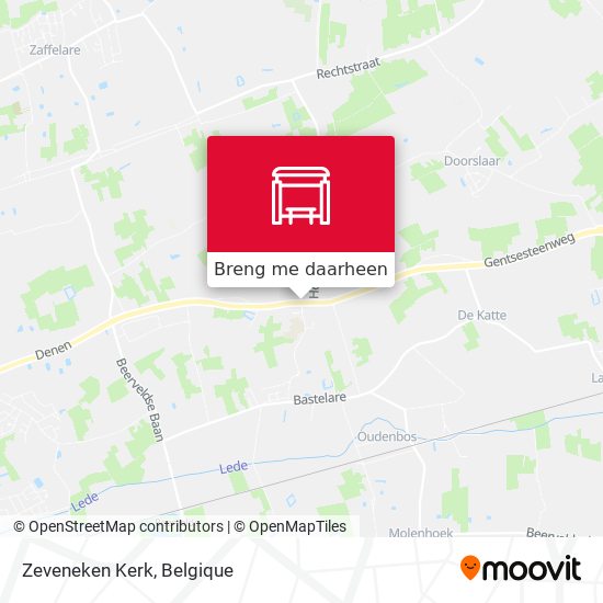 Zeveneken Kerk kaart