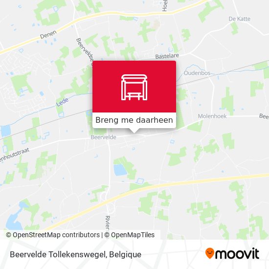 Beervelde Tollekenswegel kaart