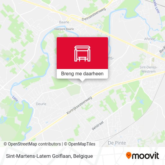 Sint-Martens-Latem Golflaan kaart