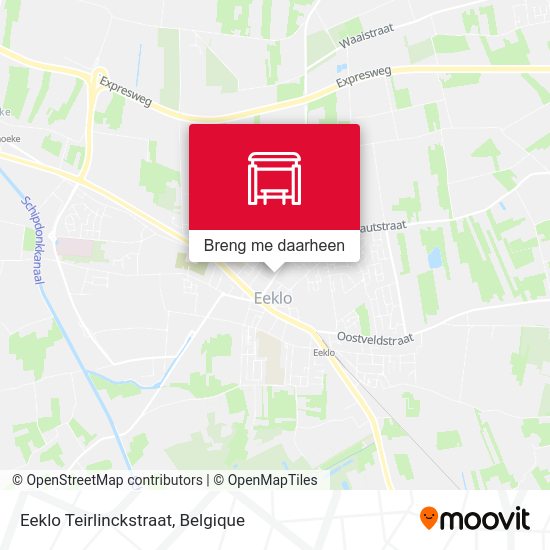 Eeklo Teirlinckstraat kaart