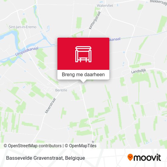 Bassevelde Gravenstraat kaart