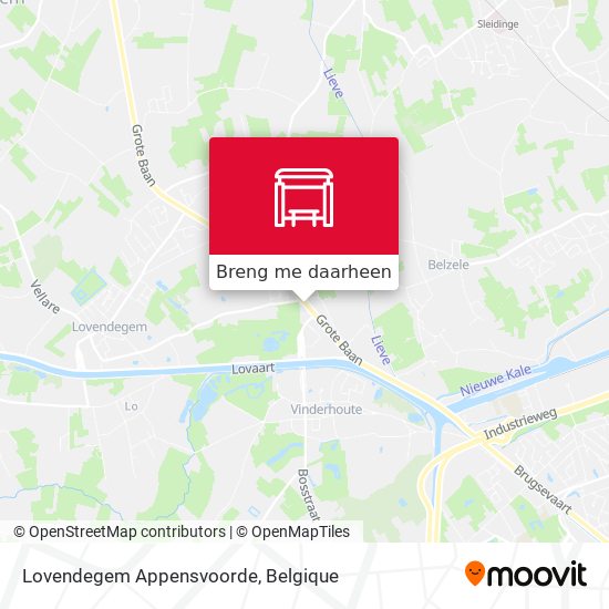 Lovendegem Appensvoorde kaart