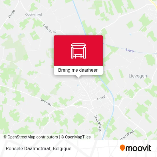 Ronsele Daalmstraat kaart