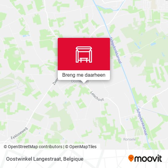 Oostwinkel Langestraat kaart