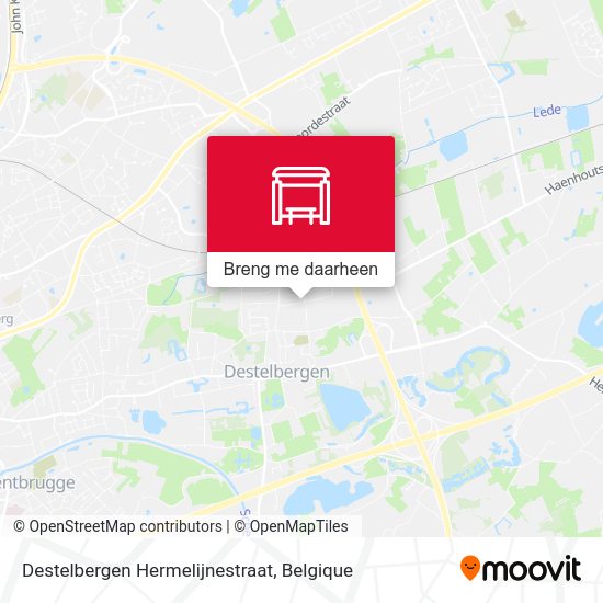 Destelbergen Hermelijnestraat kaart