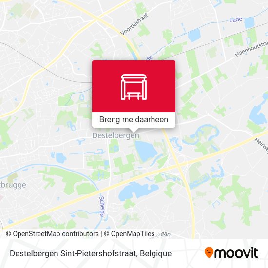 Destelbergen Sint-Pietershofstraat kaart