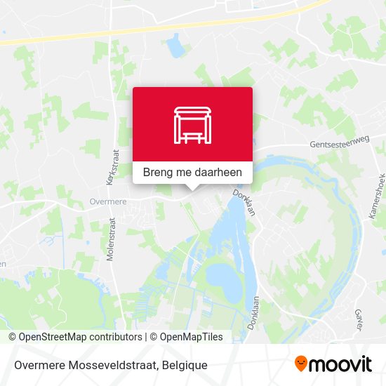 Overmere Mosseveldstraat kaart