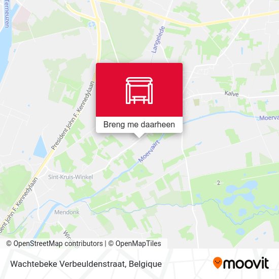 Wachtebeke Verbeuldenstraat kaart