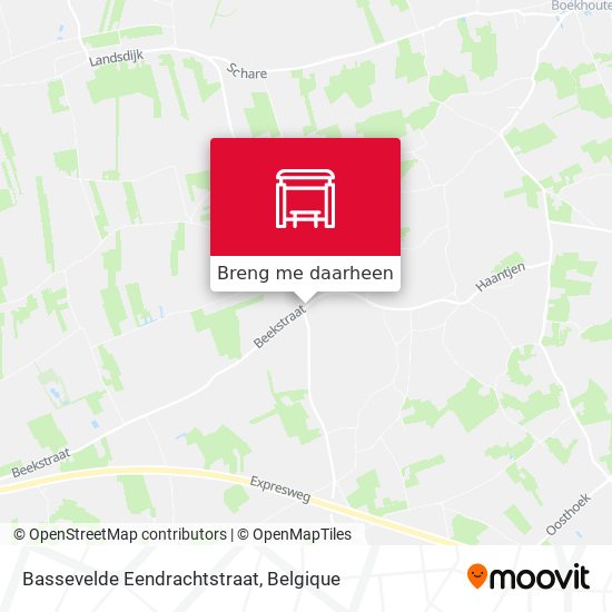 Bassevelde Eendrachtstraat kaart