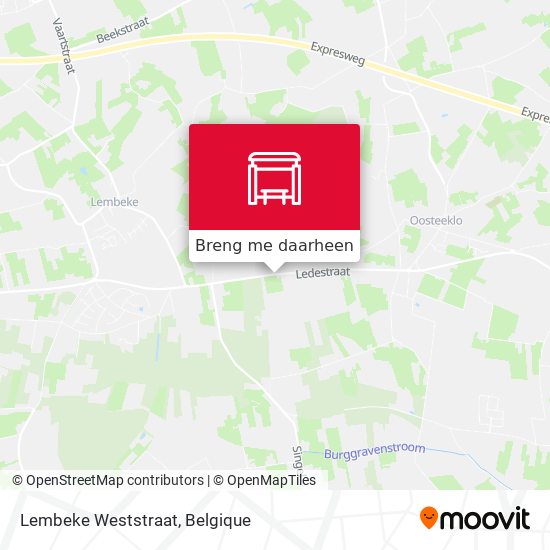 Lembeke Weststraat kaart