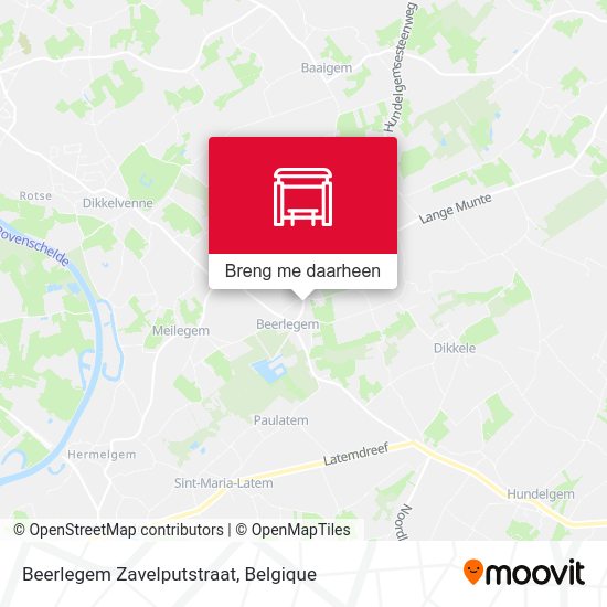 Beerlegem Zavelputstraat kaart