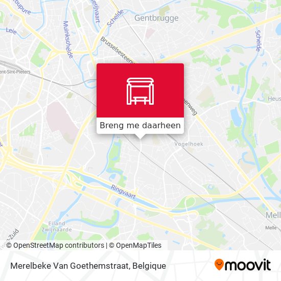 Merelbeke Van Goethemstraat kaart