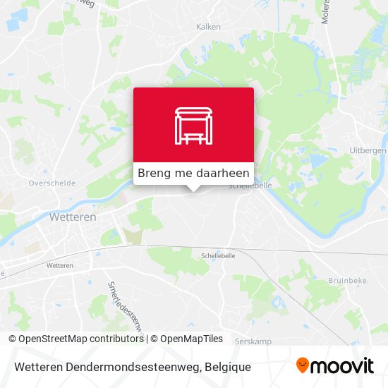 Wetteren Dendermondsesteenweg kaart